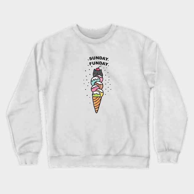 Sunday Funday Icescream Crewneck Sweatshirt by hothippo